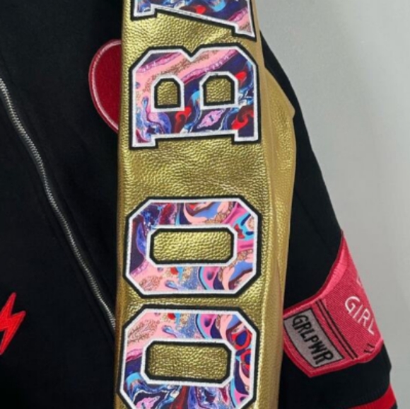 AKIRA "TOO BAD...SO SAD" OVERSIZED COLLEGIATE BOMBER JACKET **NWT** - Picture 3 of 8